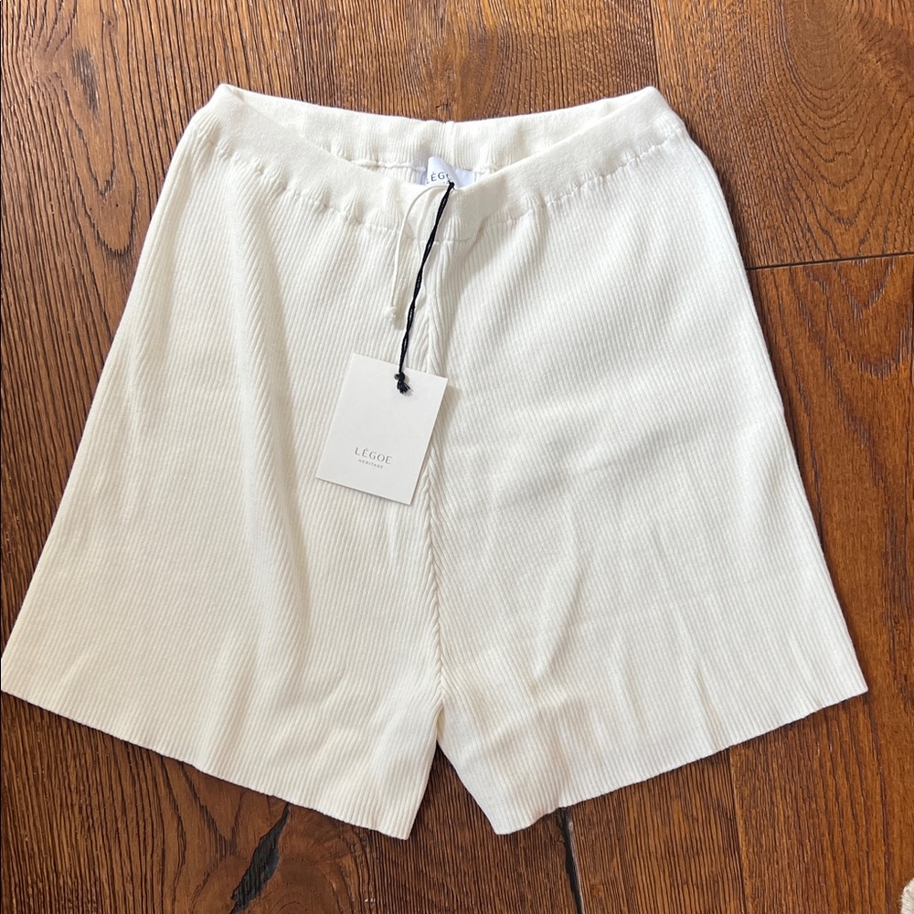 LEGOE Heritage Off White Knit Shorts